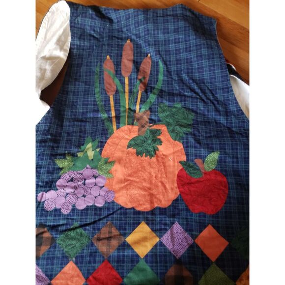90s‎ Home Made Plaid Fall Theme Vest - Picture 5 of 5